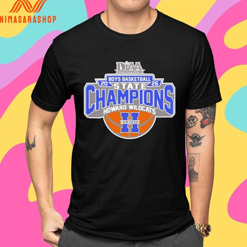 Diaa Boys Basketball 2026 State Champions Howard Wildcats Shirts