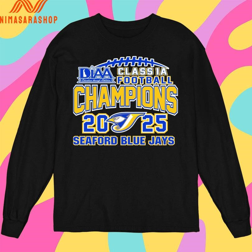 Diaa Class 1A Football Champions 2025 Seaford Blue Jays Shirts