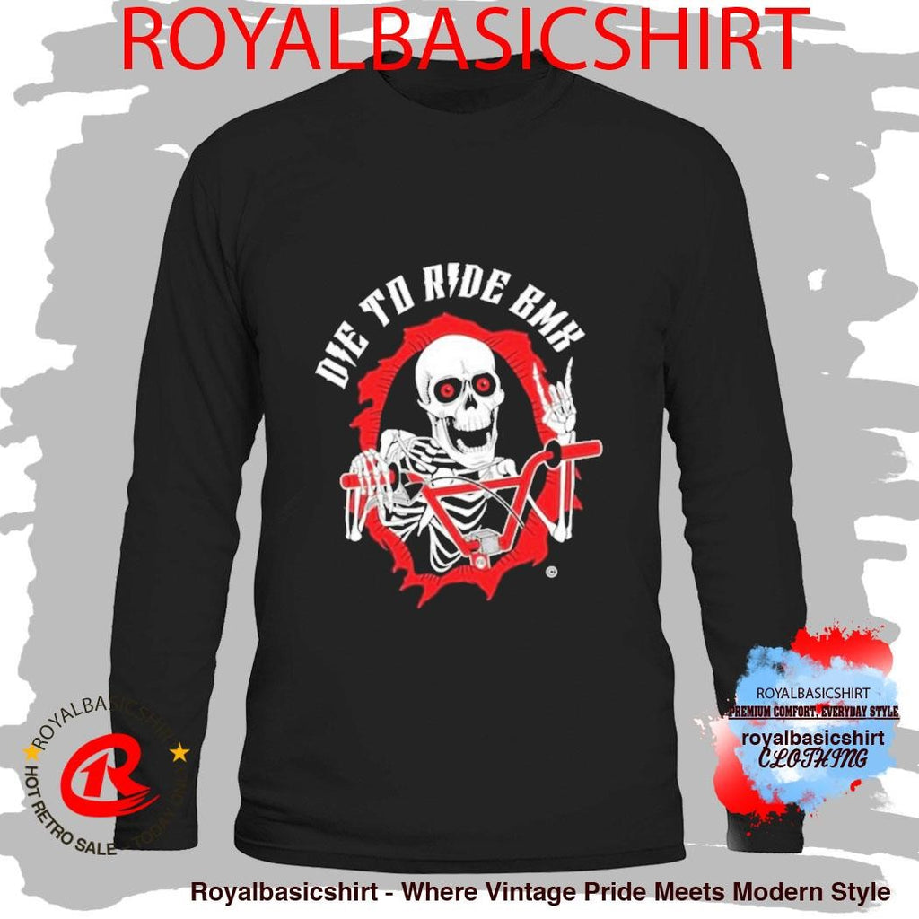 Die To Ride Bmx Big Skull Shirt