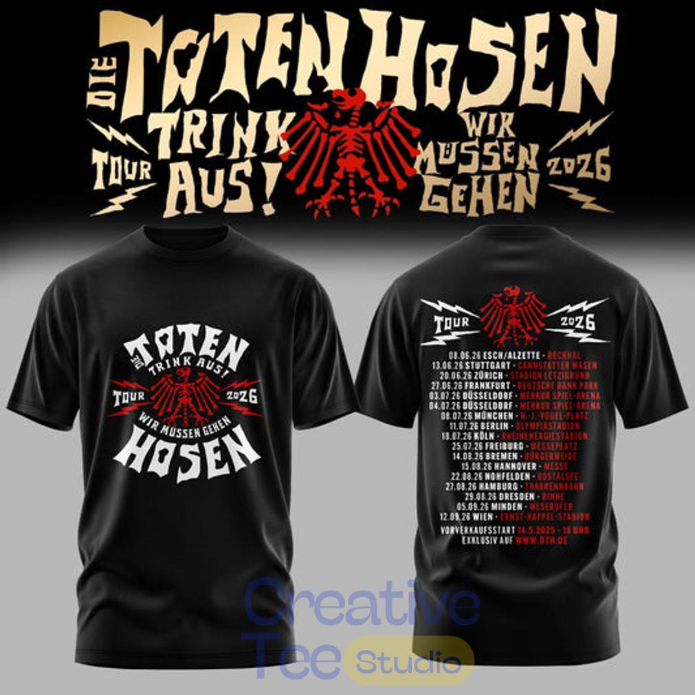 Die Toten Hosen Trink Aus! Wir Müssen Gehen – Tour 2026 T-Shirt