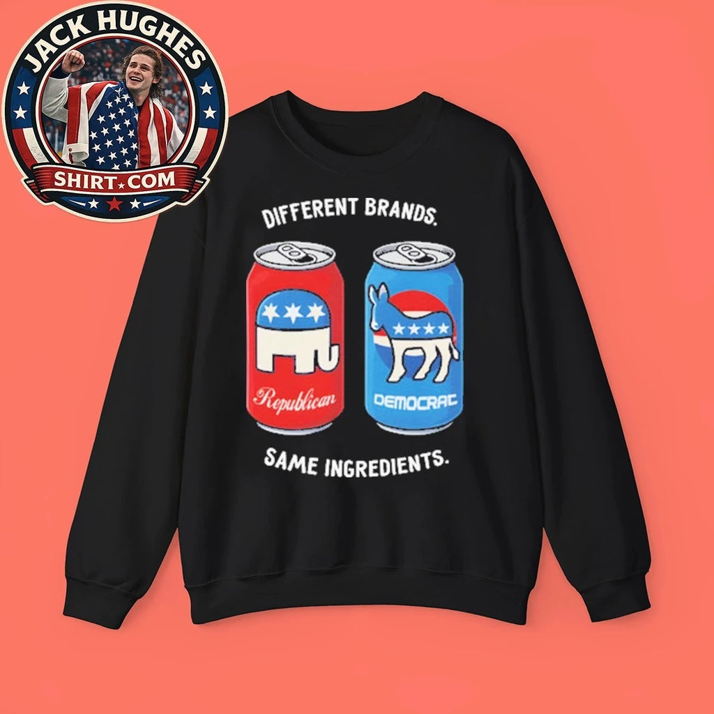 Different Brands Same Ingredients Bipartisan Unity Political Humor Shirt