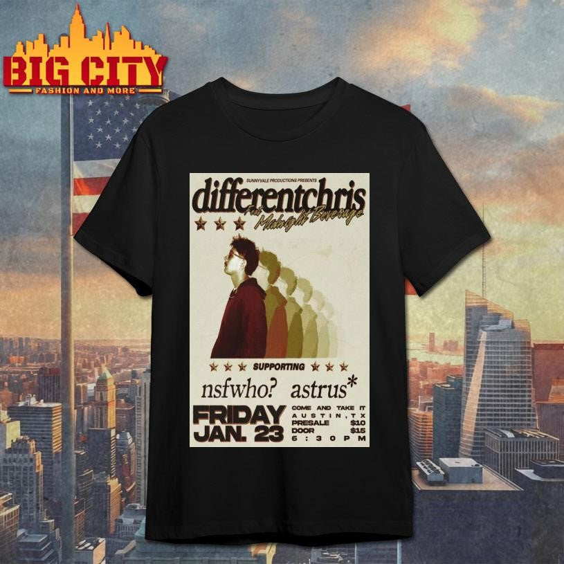 Differentchris Austin, TX January 23 2026 Concert Poster Shirt
