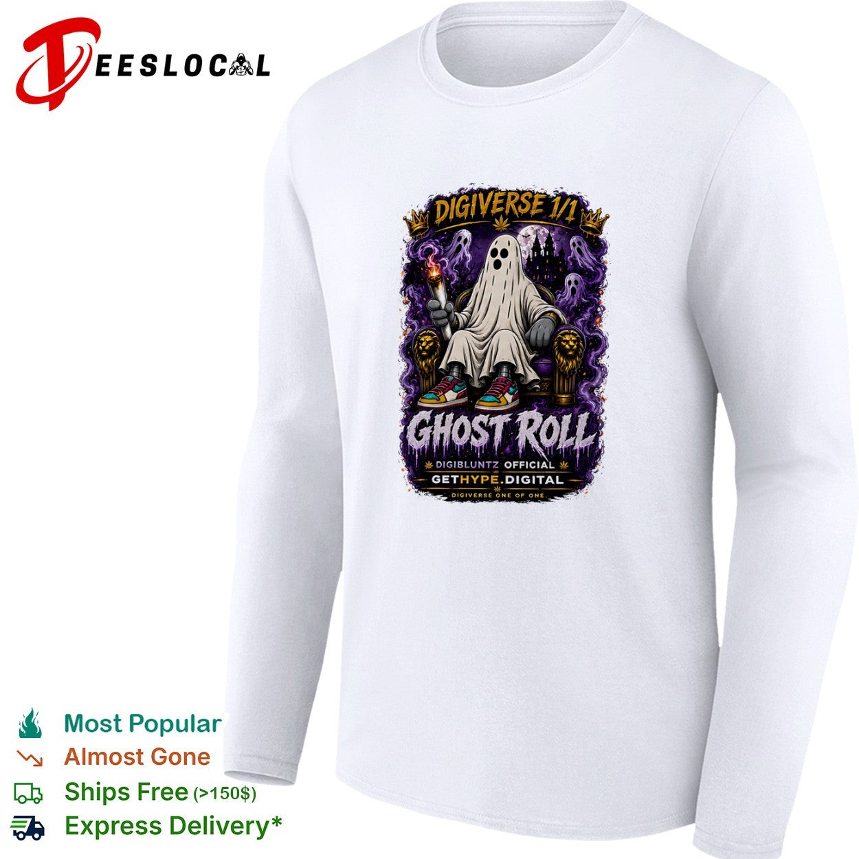 Digiverse Ghost Roll Gethype Digital Digibluntz Official One of One shirt