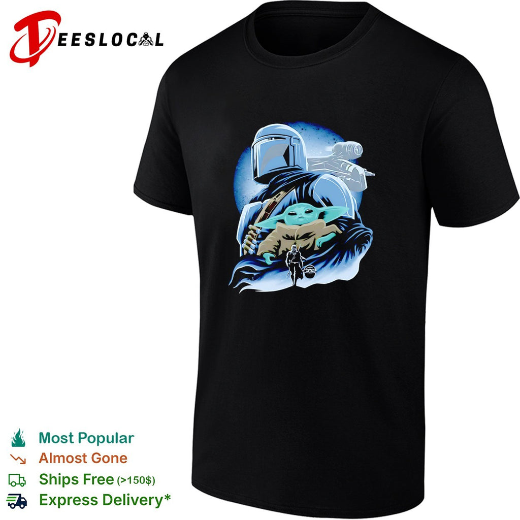 Din Djarin and Grogu Clan Mudhorn graphic shirt
