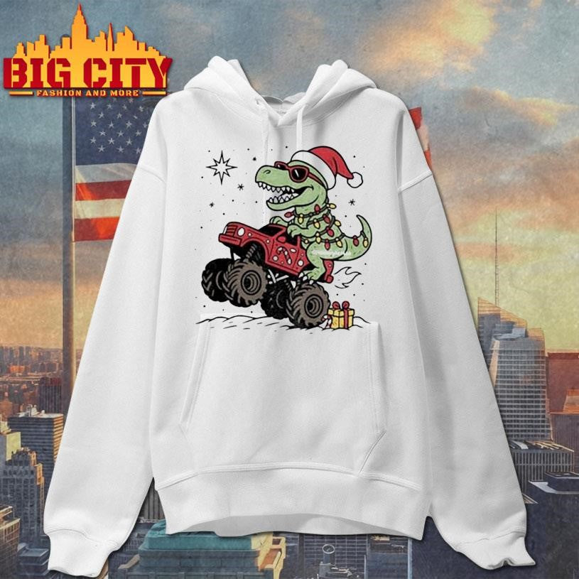 Dinosaur T rex Christmas Monster Truck shirt