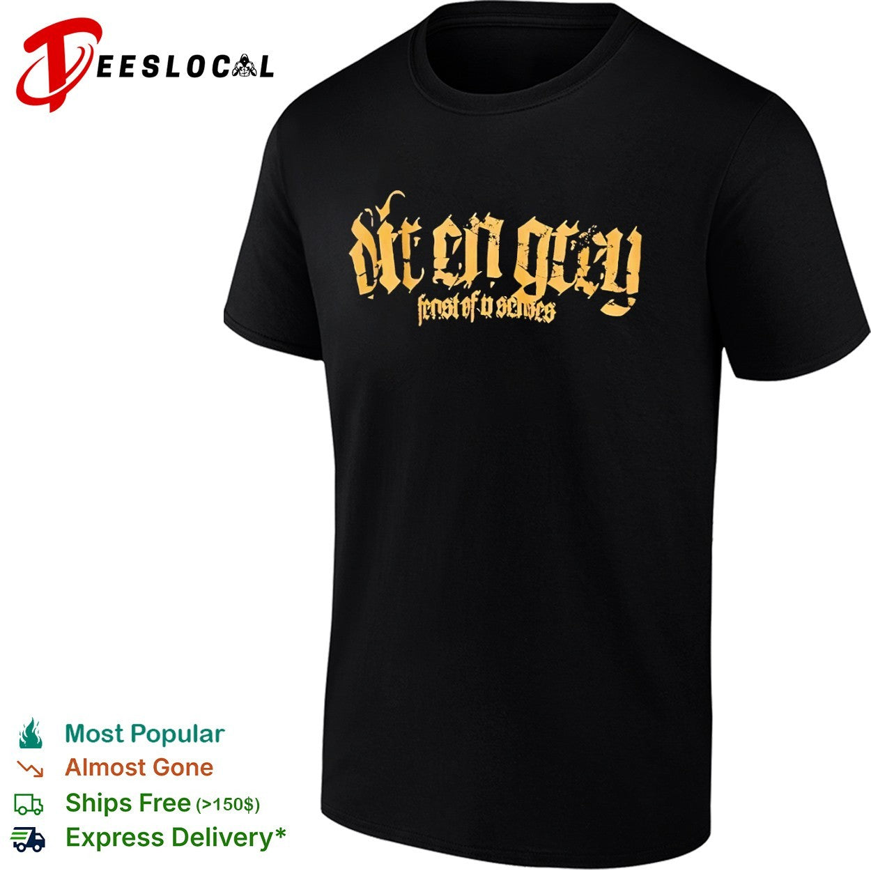 Dir En Grey feast of v senses band logo music merch essential tour cotton shirt