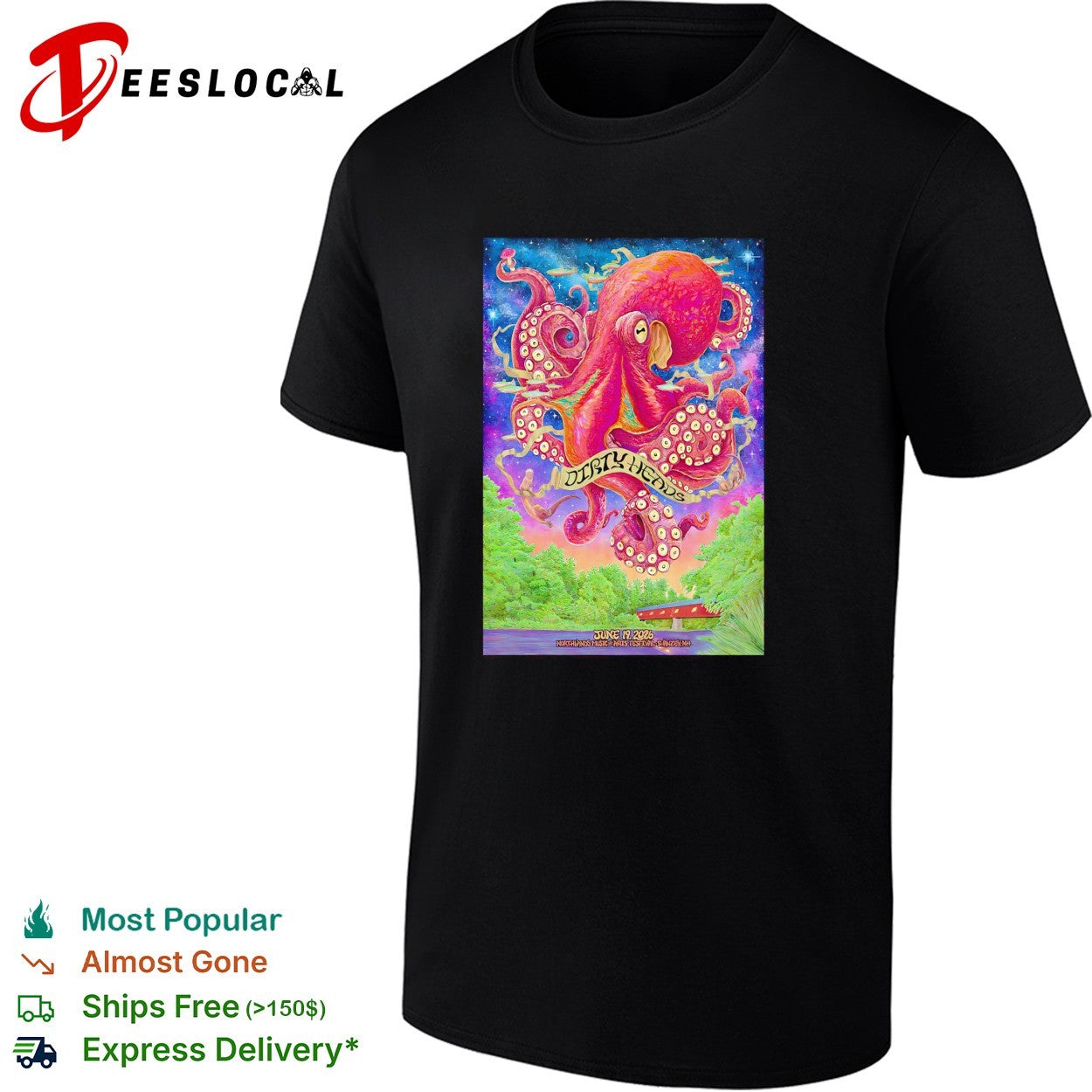 Dirty Heads octopus Northeast music arts festival poster shirt