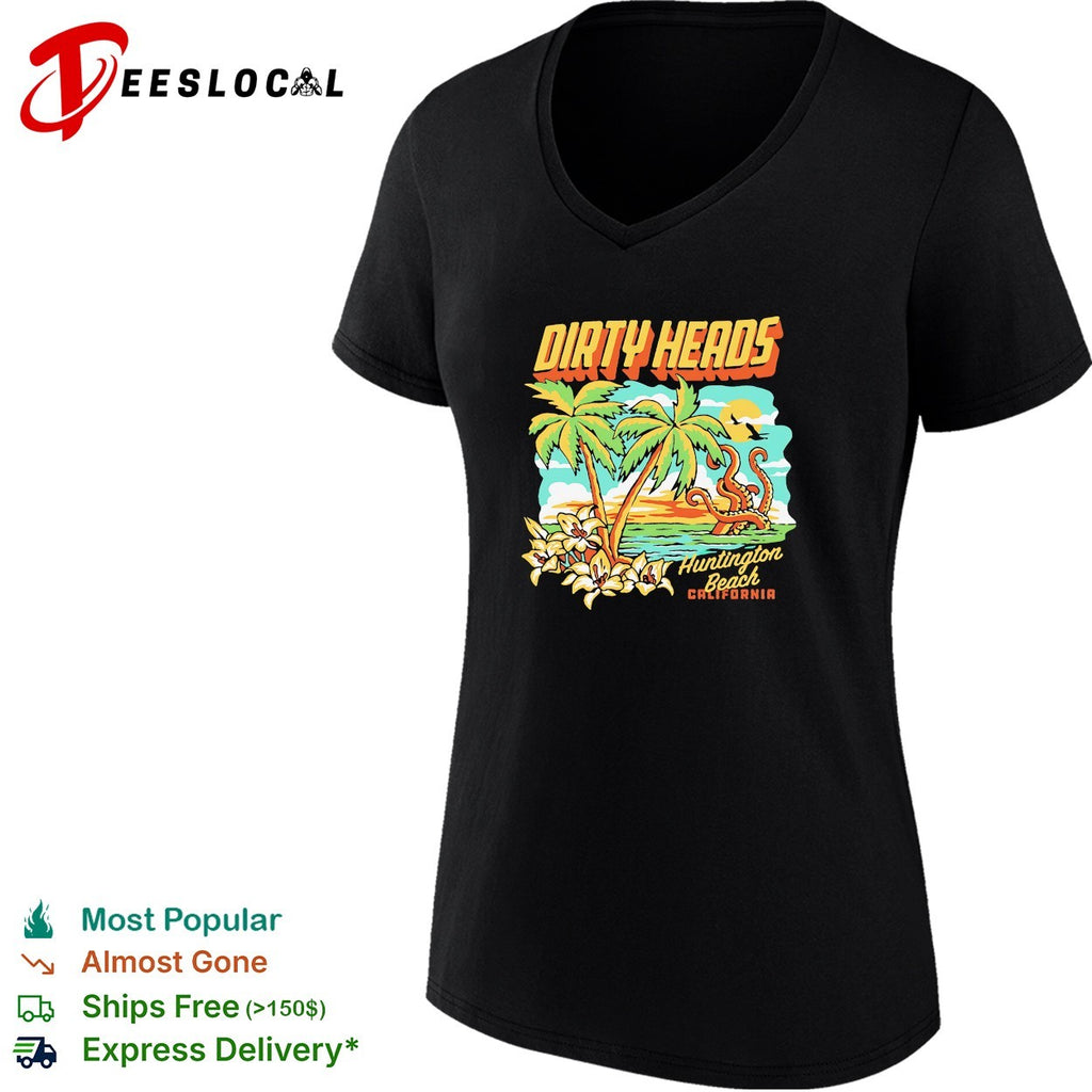 Dirty heads Huntington Beach California palm tree shirt