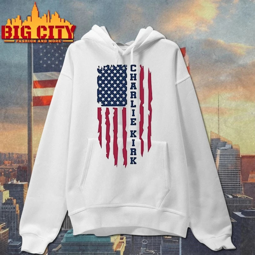 Distressed Flag Charlie Kirk shirt