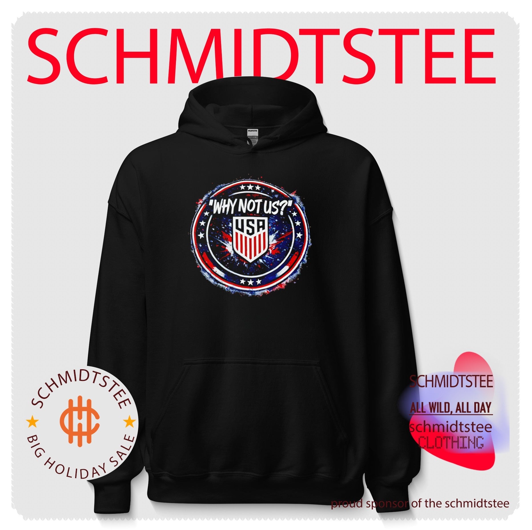 Distressed USMNT Why Not Us USA Soccer Shield shirt