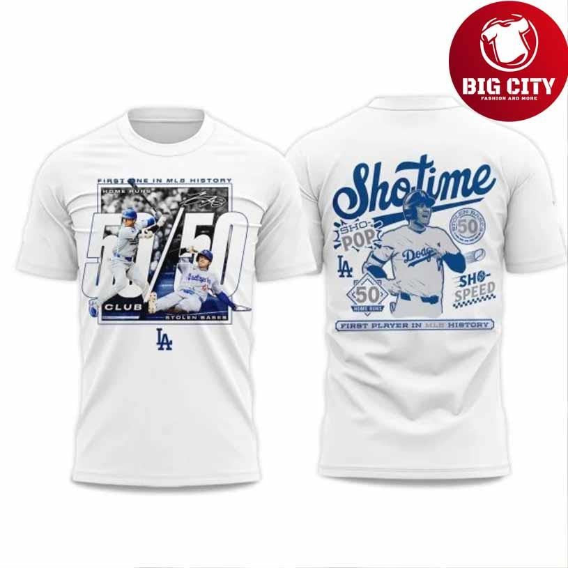 Dodgers Shohei Ohtani 50 50 Club 2025 Logo Shirt