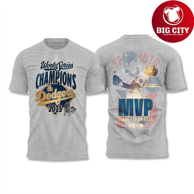 Dodgers Yamamoto MVP World Series Two Sided Shirt