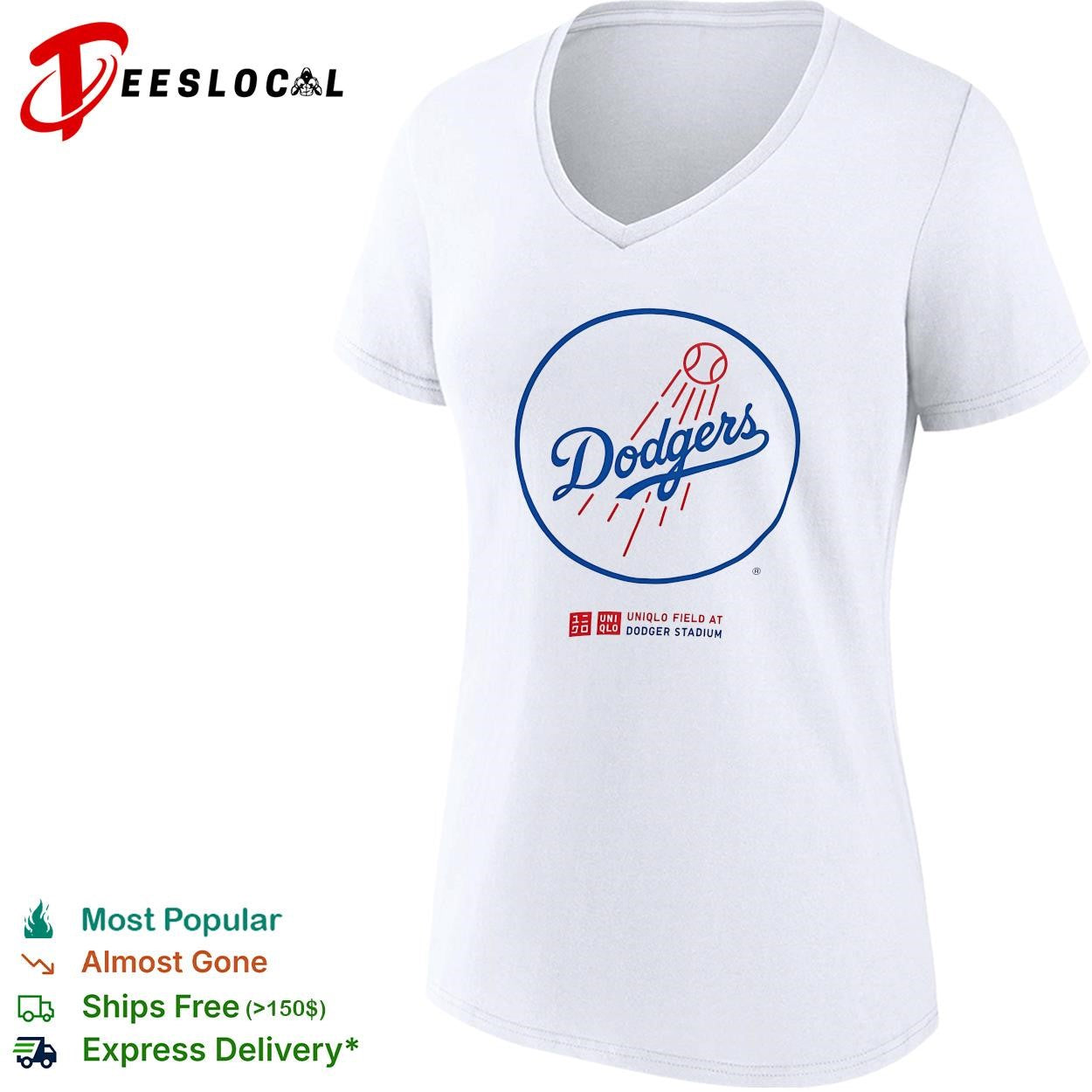 Dodgers logo Uniqlo Field at Dodger Stadium shirt