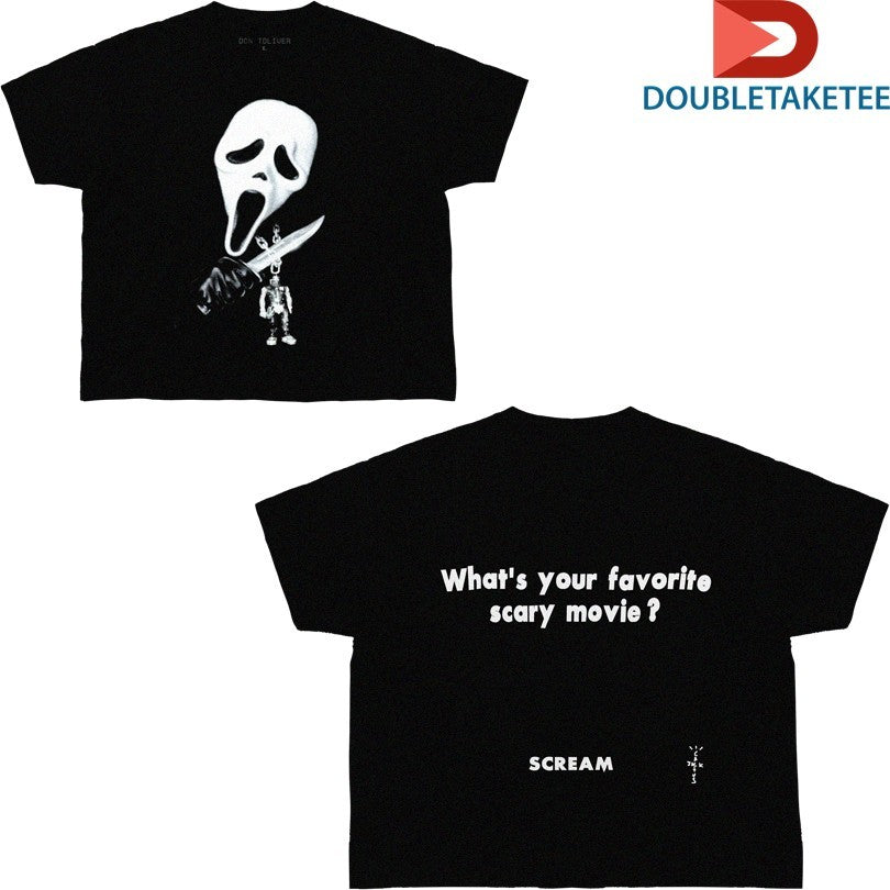 Don Toliver x Scream x Cactus Jack Favorite Scary Movie T-shirts