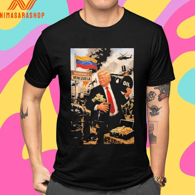 Donald Trump Oil Venezuela Collage Political Shirts