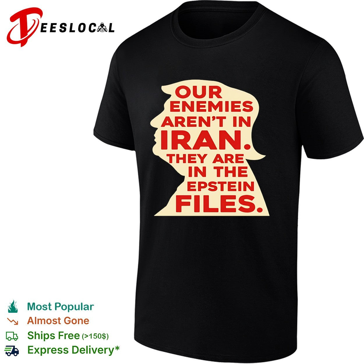 Donald Trump Our Enemies arent in Iran They are in the Epstein Files shirt