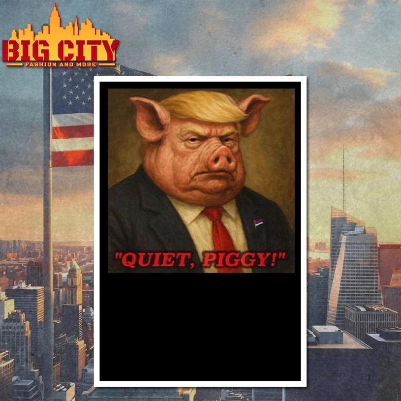 Donald Trump Quiet Piggy meme photo shirt