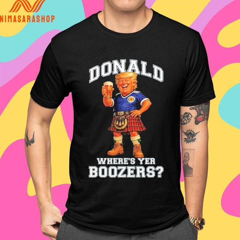 Donald Trump Where’s Yer Boozers Scotland World Cup 2026 Shirts