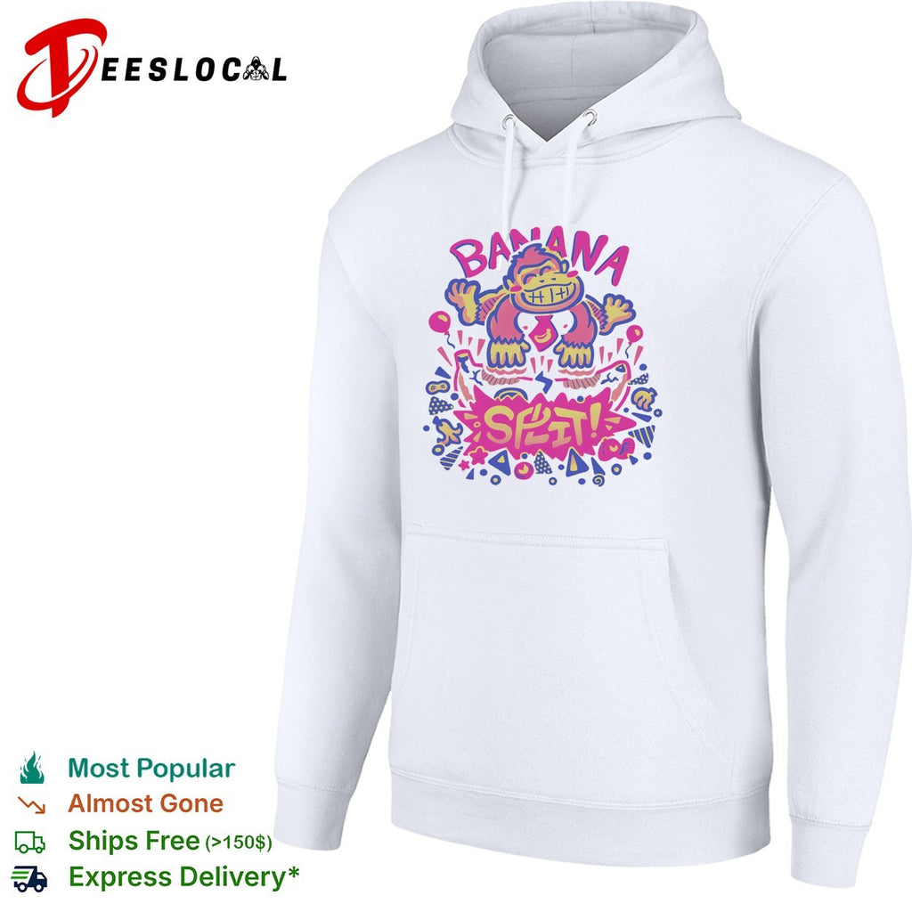 Donkey Kong Nintendo Banana Split Pop Culture Themed Retro Gaming Character shirt