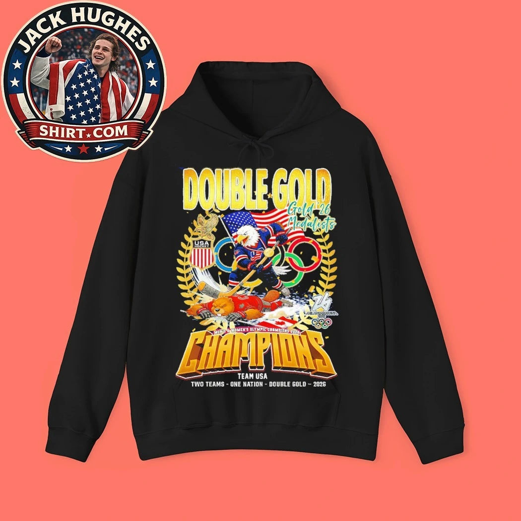 Double Gold 2026 Medalists Champions Team Usa Two Team One Nation Logo Shirt