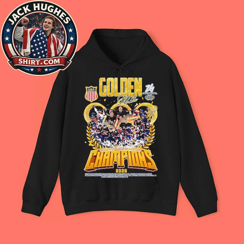 Double Gold Medalists 2026 Us Olympic Women’s Ice Hockey Team Champions Logo Shirt