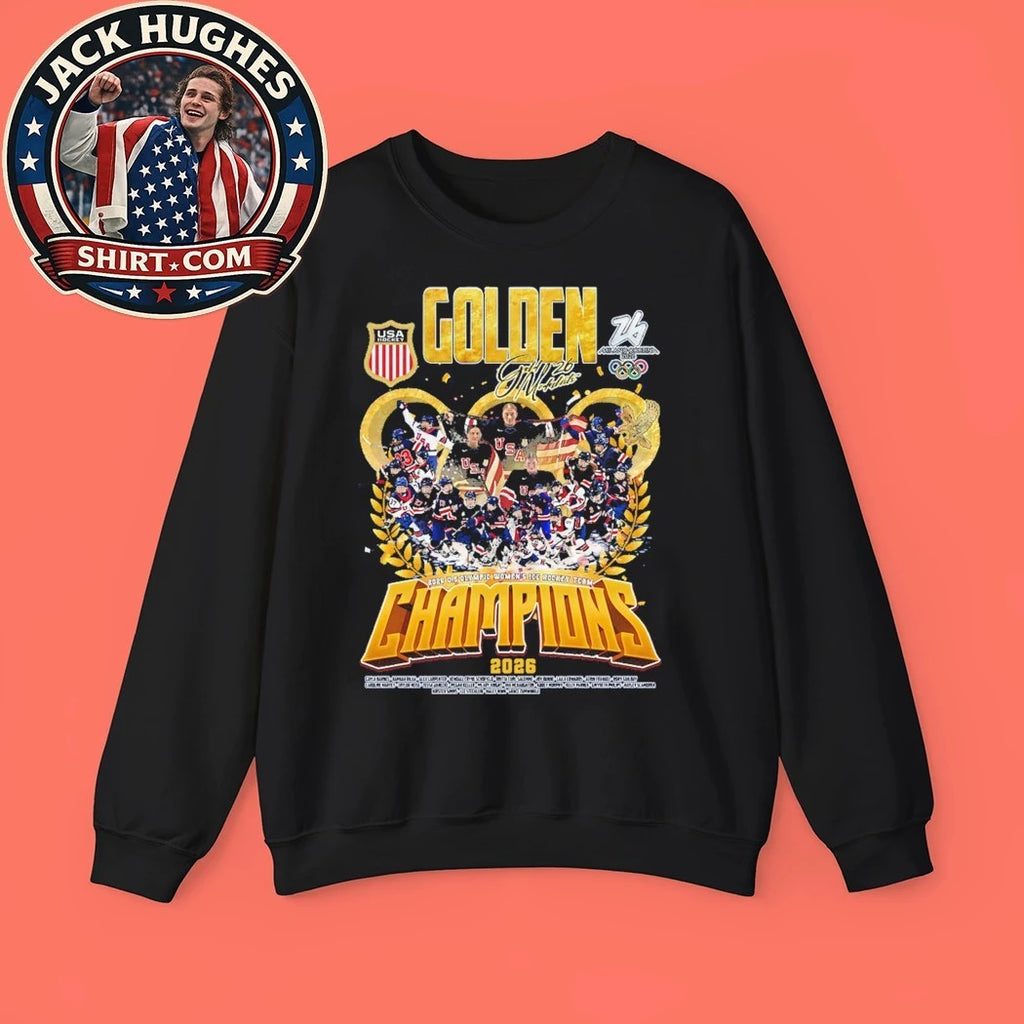 Double Gold Medalists 2026 Us Olympic Women’s Ice Hockey Team Champions Logo Shirt