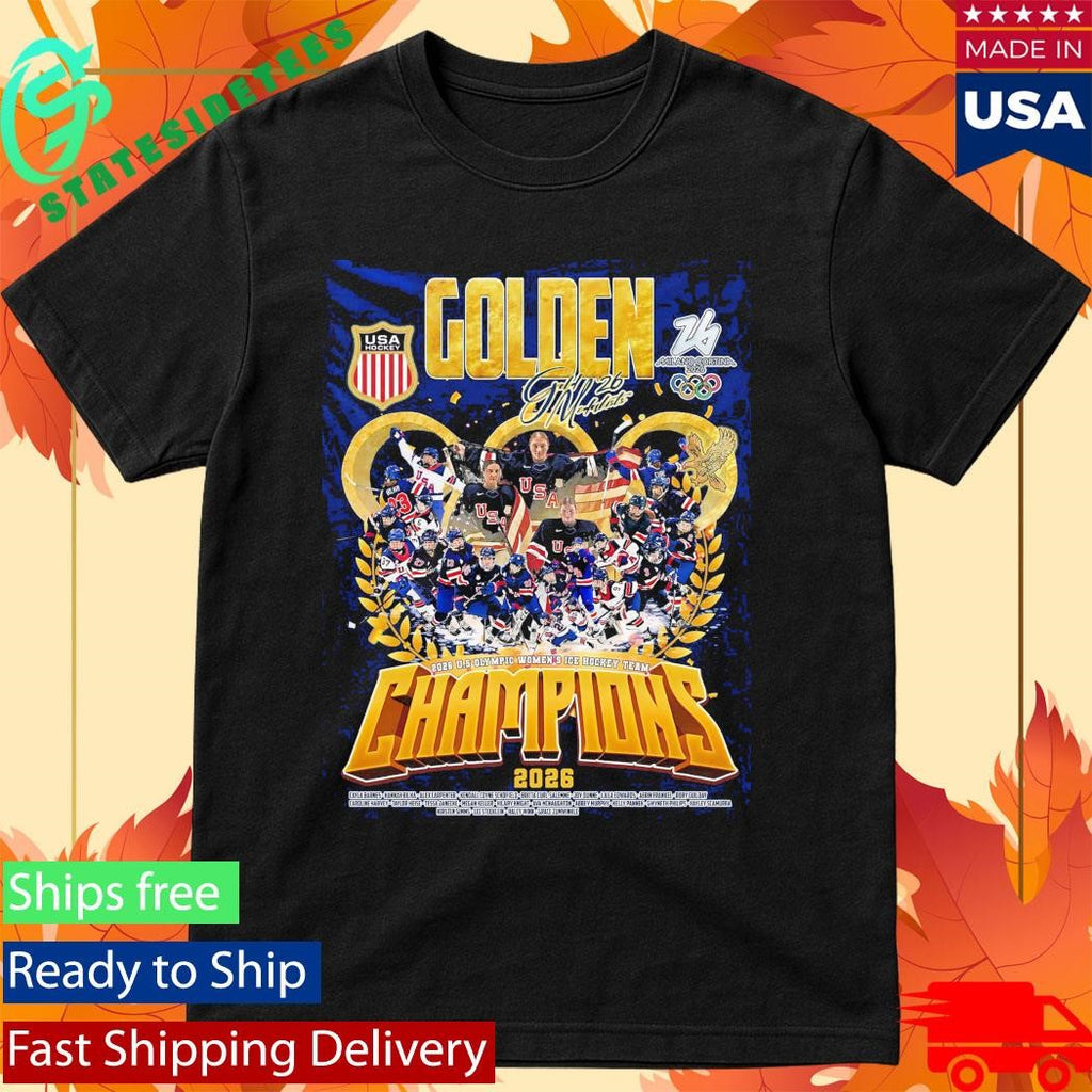 Double Gold Medalists 2026 Us Olympic Women’s Ice Hockey Team Champions Shirt