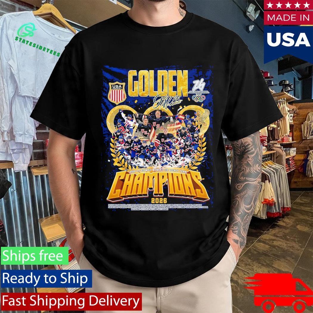 Double Gold Medalists 2026 Us Olympic Women’s Ice Hockey Team Champions Shirt