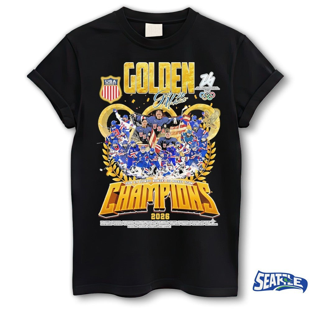Double Gold Medalists US Milano Cortina 2026 Olympics Women’s Ice Hockey Team Champions shirt