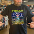Double Gold Olympic Ice Hockey 2026 Usa Beat Canada 2 1 Matthews Knight Shirt