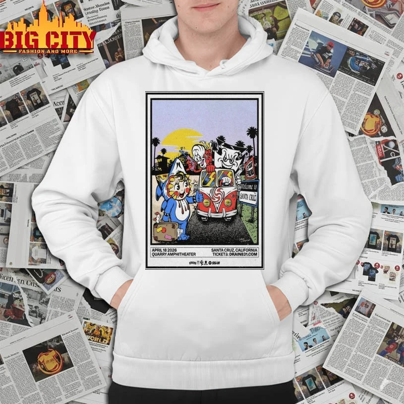Drain Santa Cruz, California 2026 Poster Shirt