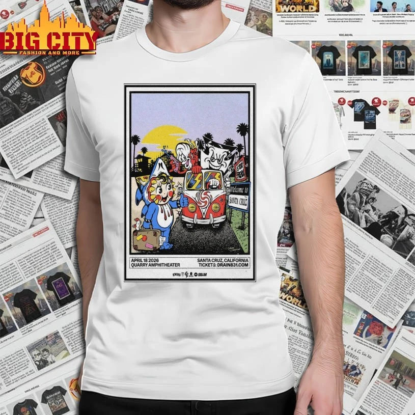 Drain Santa Cruz, California 2026 Poster Shirt