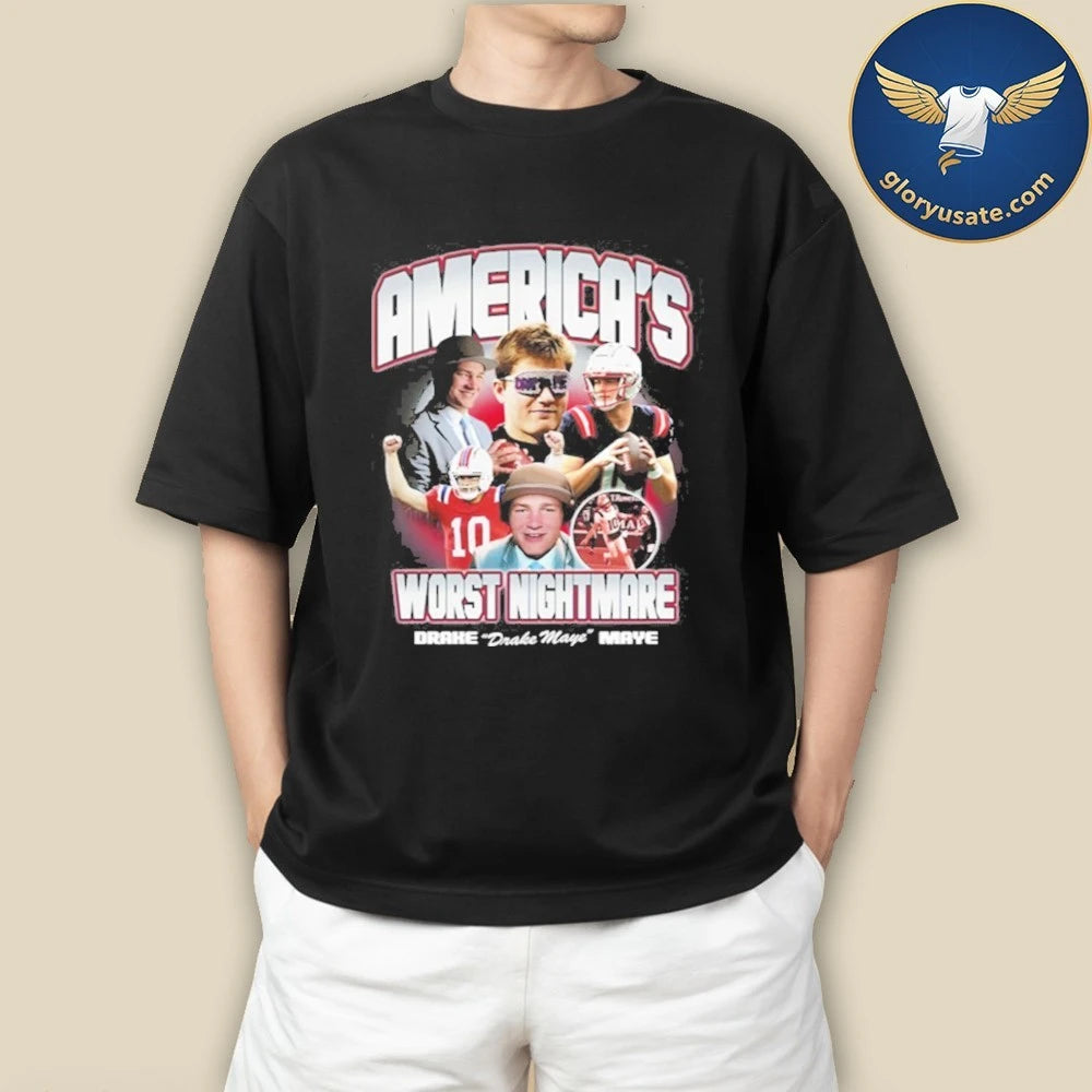 Drake Maye America’s Worst Nightmare T-Shirt