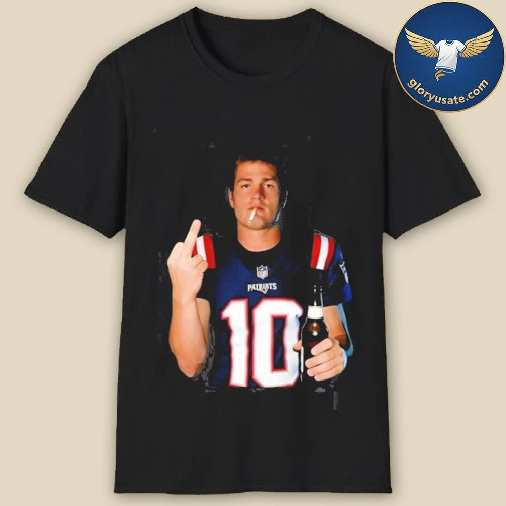 Drake Maye Drinking and Smoking Shirt
