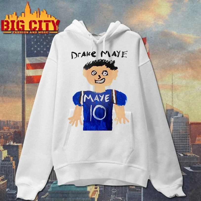 Drake Maye Painting White shirt