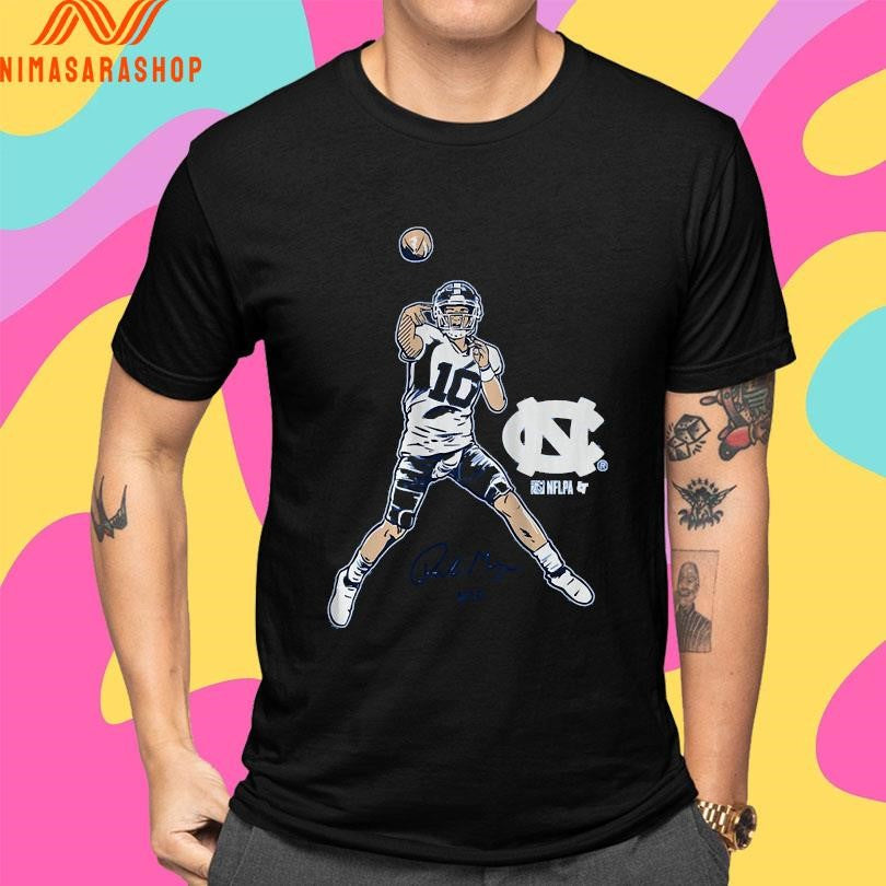 Drake Maye Pro Pose North Carolina Tar Heels Football Shirts