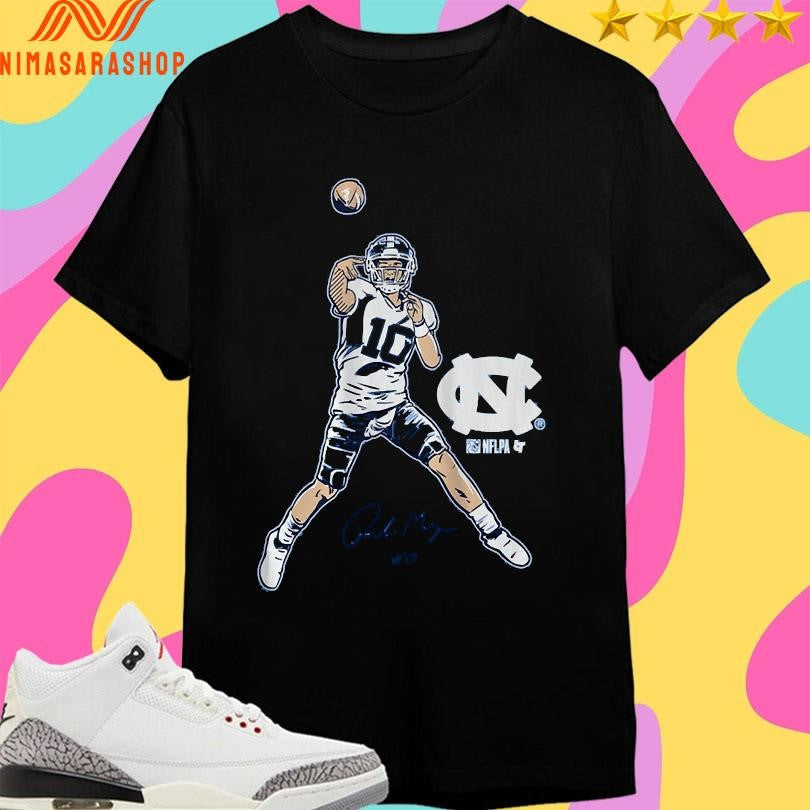 Drake Maye Pro Pose North Carolina Tar Heels Football Shirts