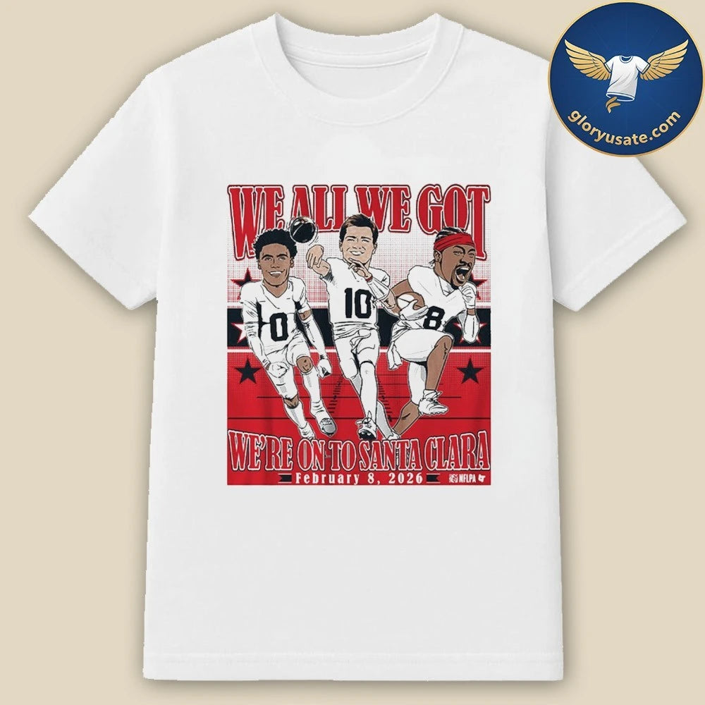 Drake Maye, Stefon Diggs, &amp; Christian Gonzalez Conference Champions Caricatures Shirt