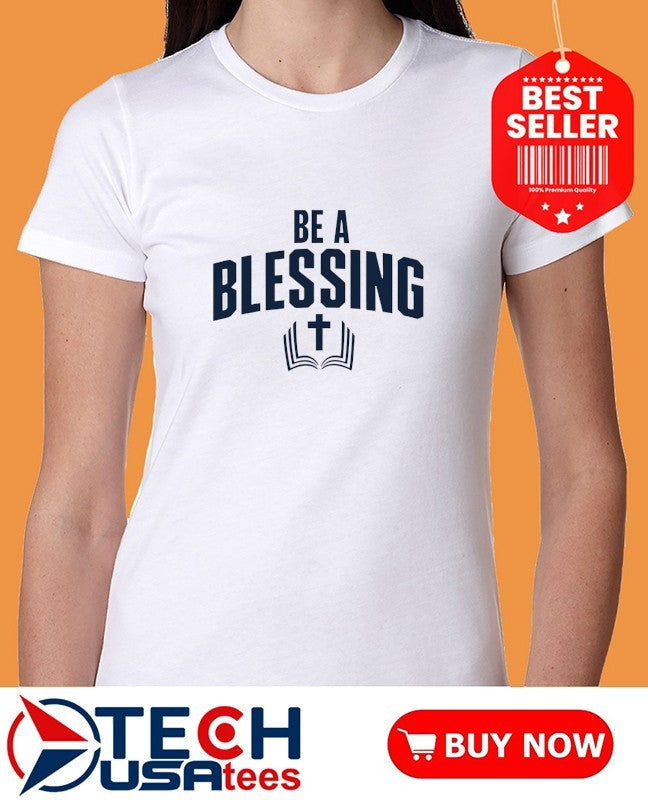 Drake Maye wearing be a blessing cross shirt