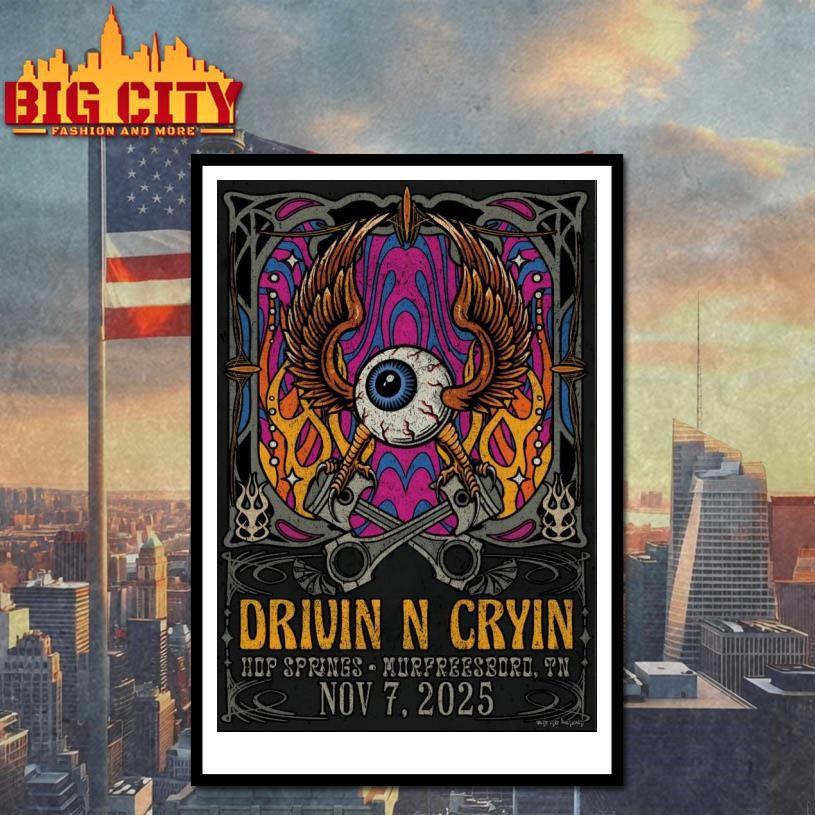 Drivin N Cryin Nov 7 2025 Hop Springs Beer Park Show Poster Shirt