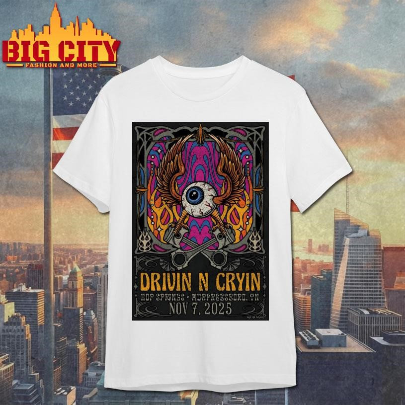 Drivin N Cryin Nov 7 2025 Hop Springs Beer Park Show Poster Shirt