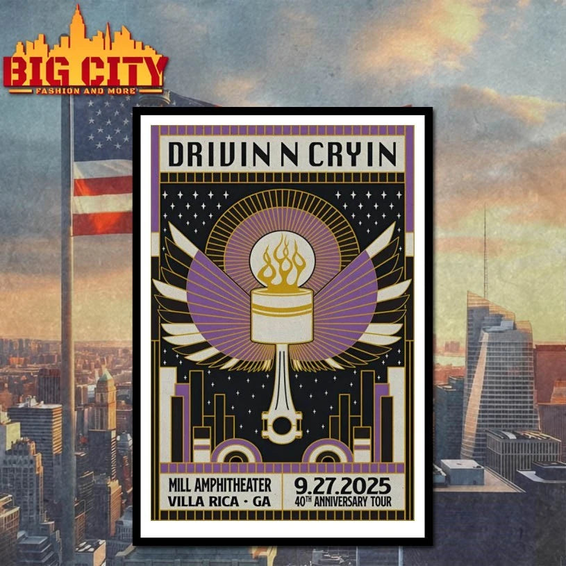 Drivin N Cryin The Mill Amphitheatre in Villa Rica GA Sep 27 2025 Poster shirts