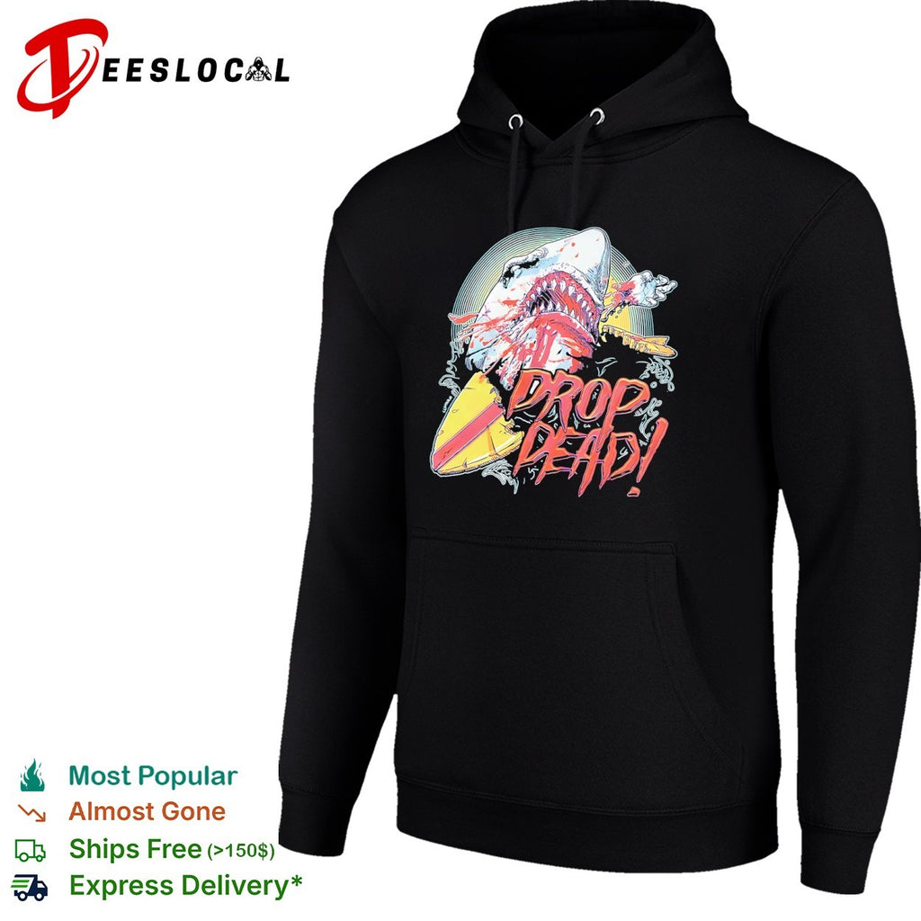 Drop Dead shark attack surfboard shirt