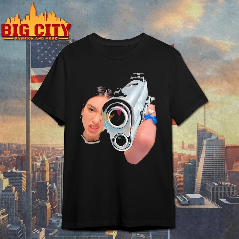 Dua Lipa With Gun Funny Meme Shirts