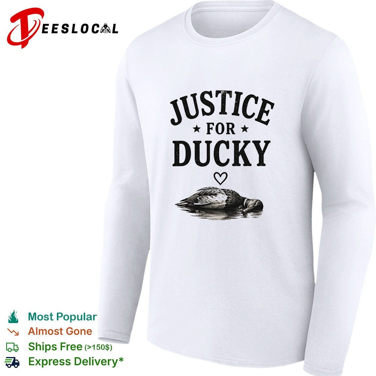 Duck floating justice for ducky shirt