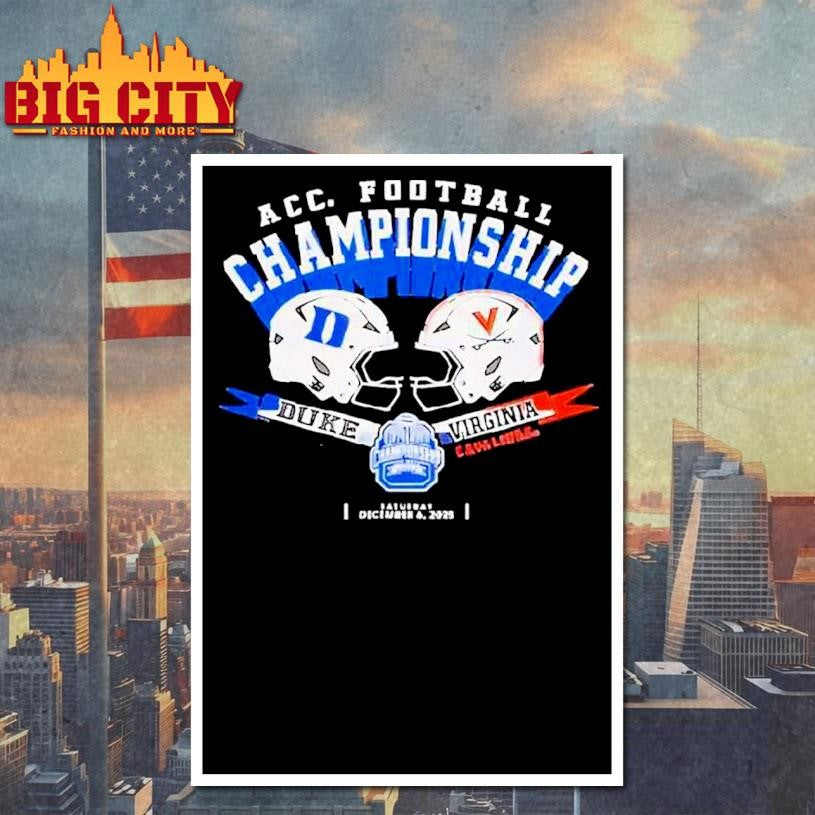 Duke Vs Virginia Acc Championship 2025 Football Dark Heather Shirt