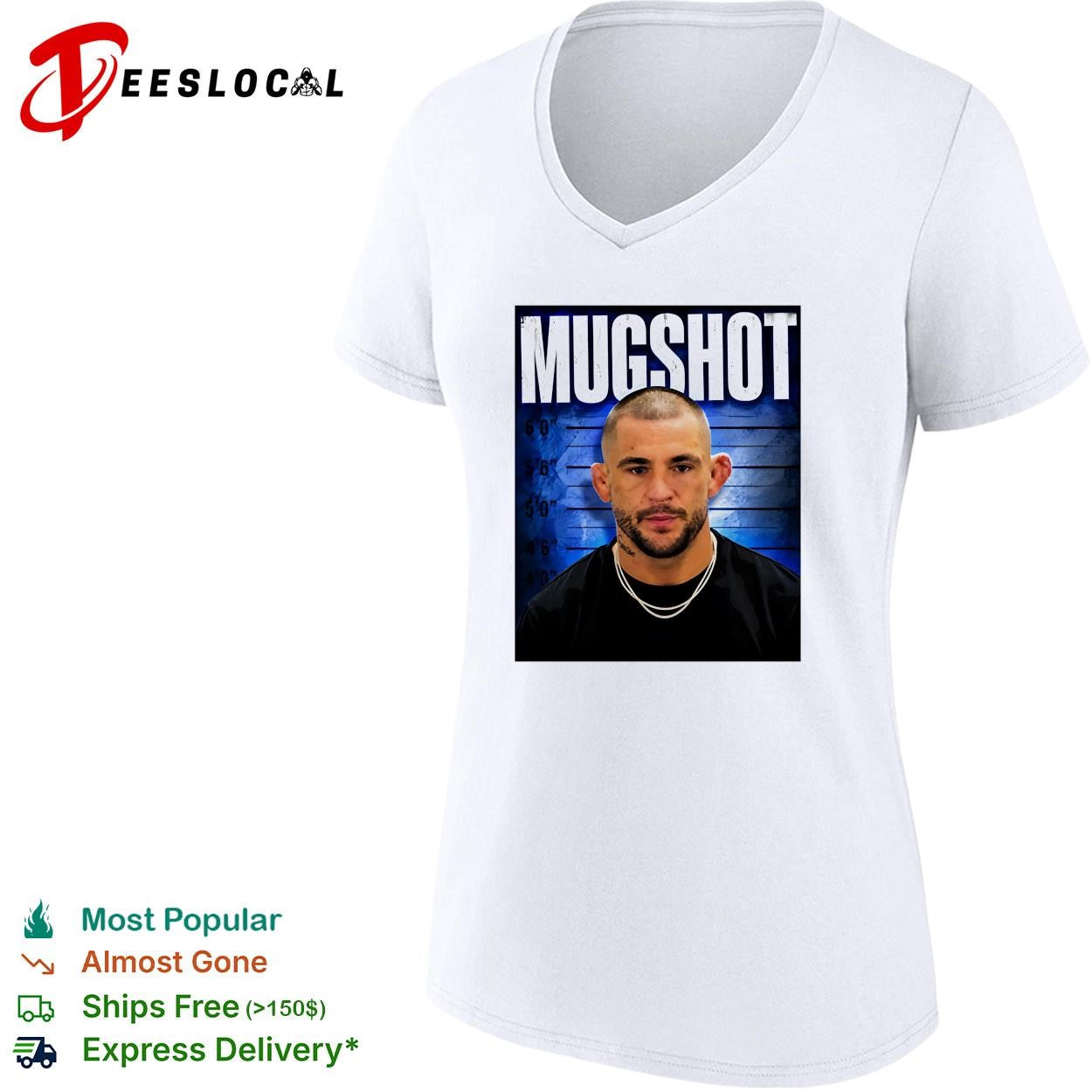 Dustin Poirier The Diamond mugshot portrait shirt