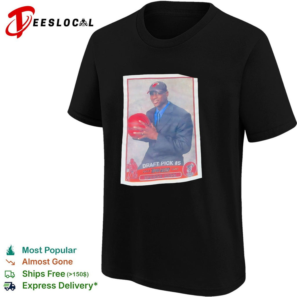Dwyane Wade Miami Heat NBA 2003 Topps Rookie Card shirt