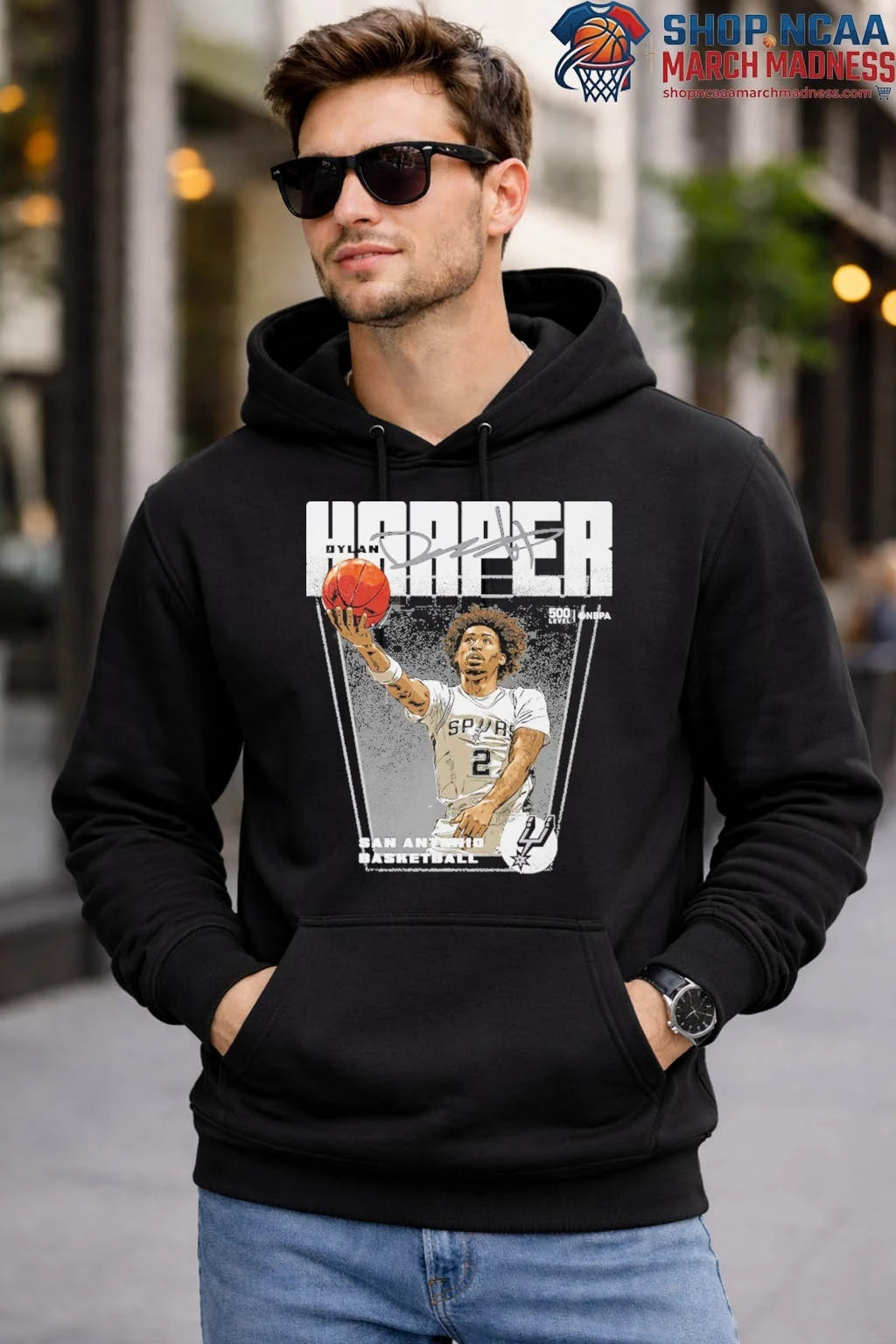 Dylan Harper Signature San Antonio Spurs Basketball Premiere T-Shirt
