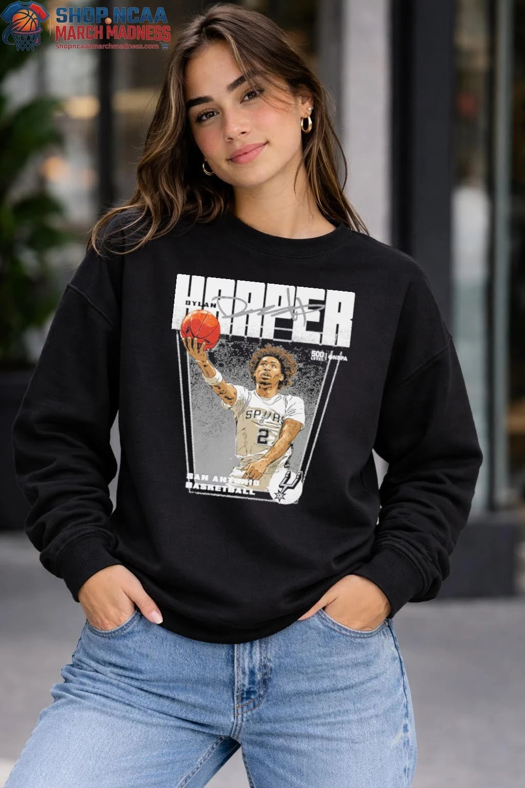 Dylan Harper Signature San Antonio Spurs Basketball Premiere T-Shirt